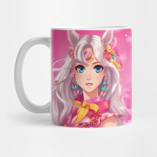 Crazy Cat Anime Face Colorful powerful Mug